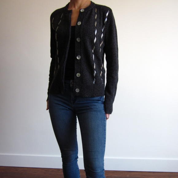 Ça va de soi - Heather Grey Cardigan (Lambswool & Silk) - Picture 3 of 5